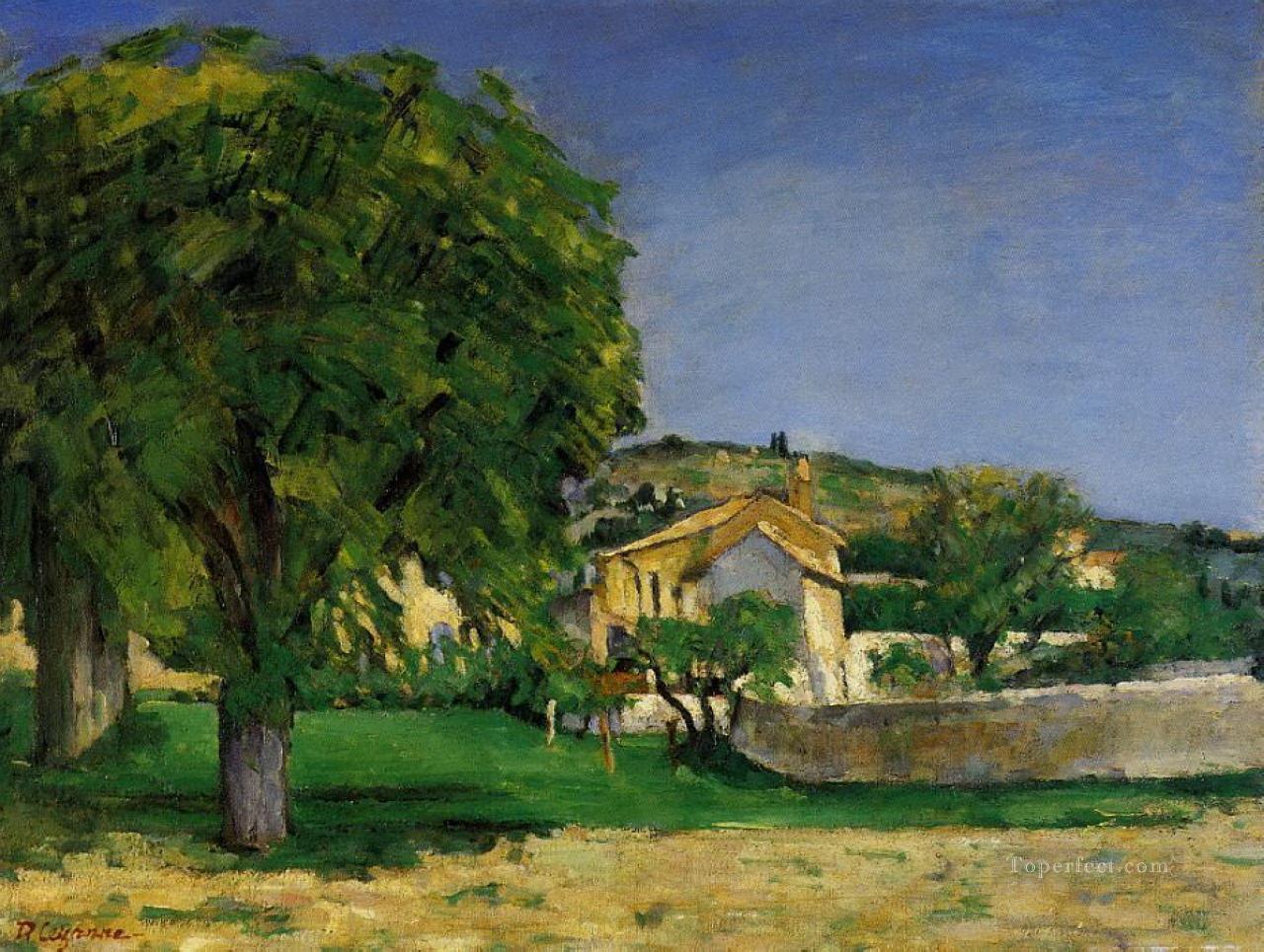 Castaños y granja de Jas de Bouffin Paul Cezanne Pintura al óleo